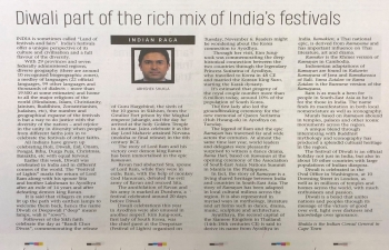 Diwali part of rich mix of India’s festivals’- Consul General Abhishek Shukla writes in today’s Cape Times about shared cultural heritage in festivals like Diwali